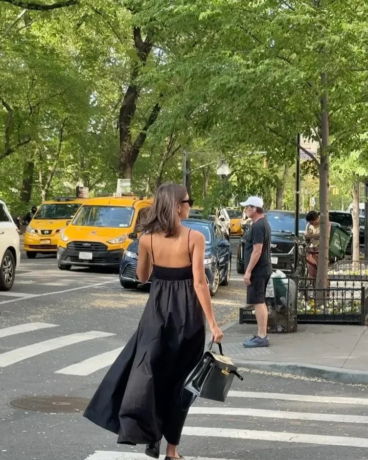 Robe Longue Minimaliste à Bretelles