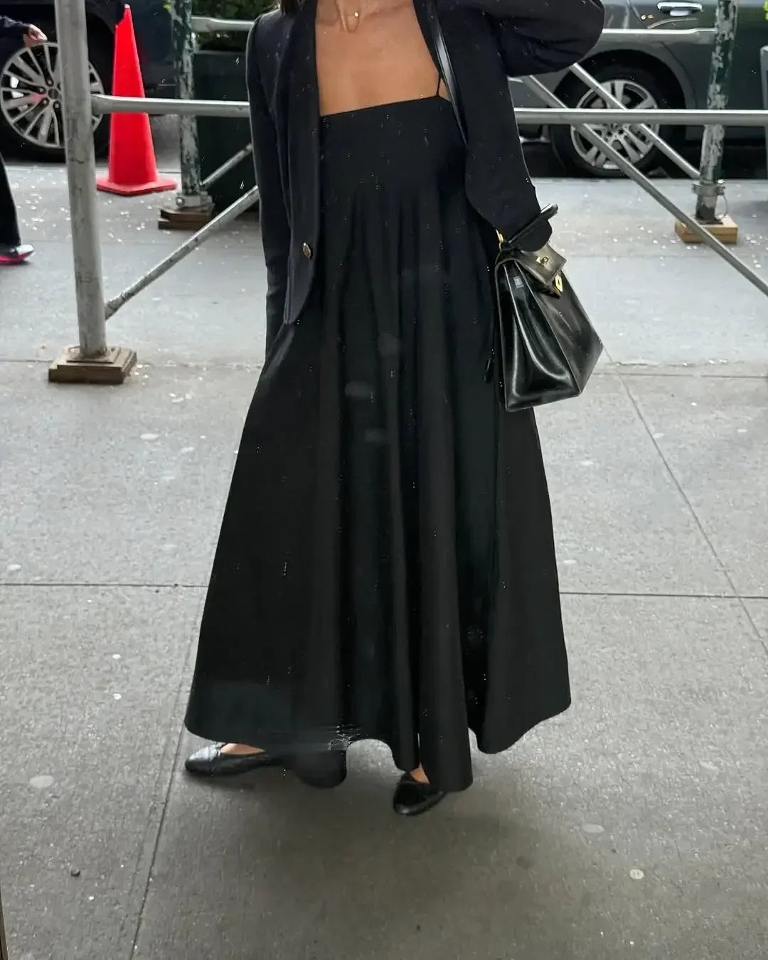 Robe Longue Minimaliste à Bretelles