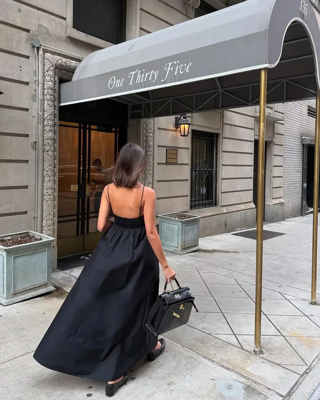 Robe Longue Minimaliste à Bretelles
