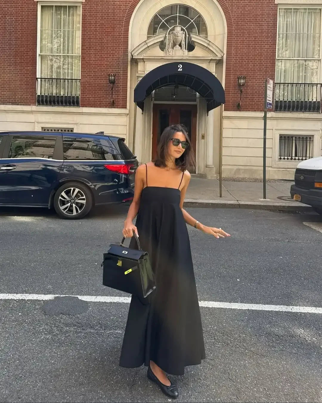Robe Longue Minimaliste à Bretelles
