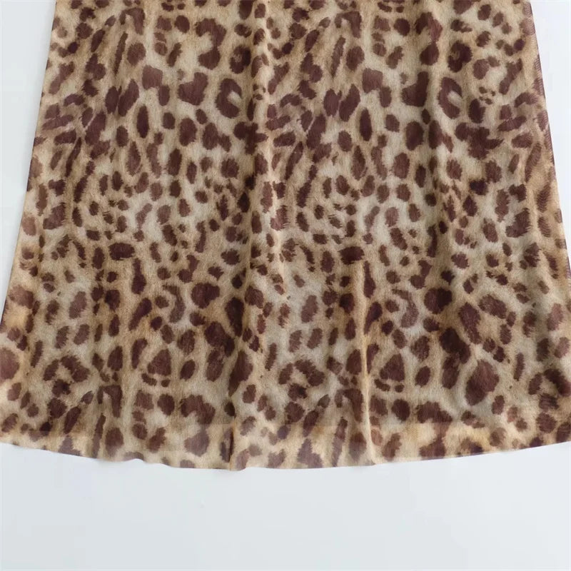 Robe Longue Satinée Imprimé Léopard ou Zèbre