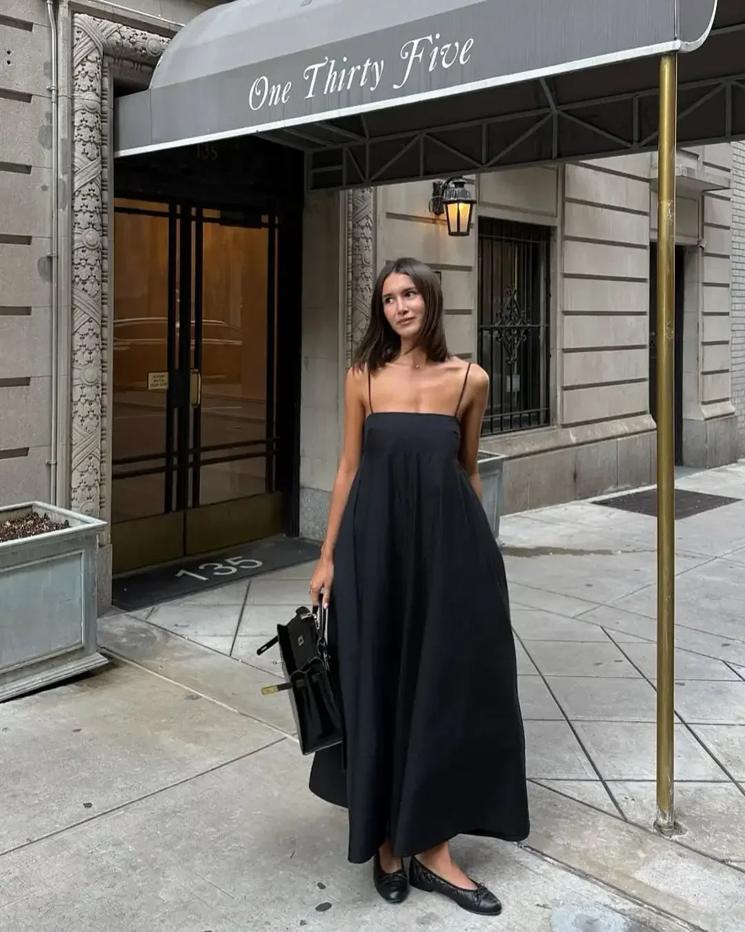 Robe Longue Minimaliste à Bretelles