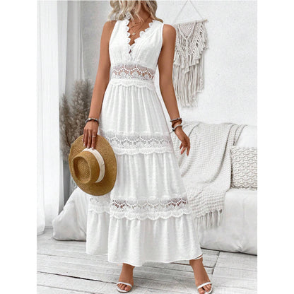Robe Bohème Blanche – Dentelle & Légèreté