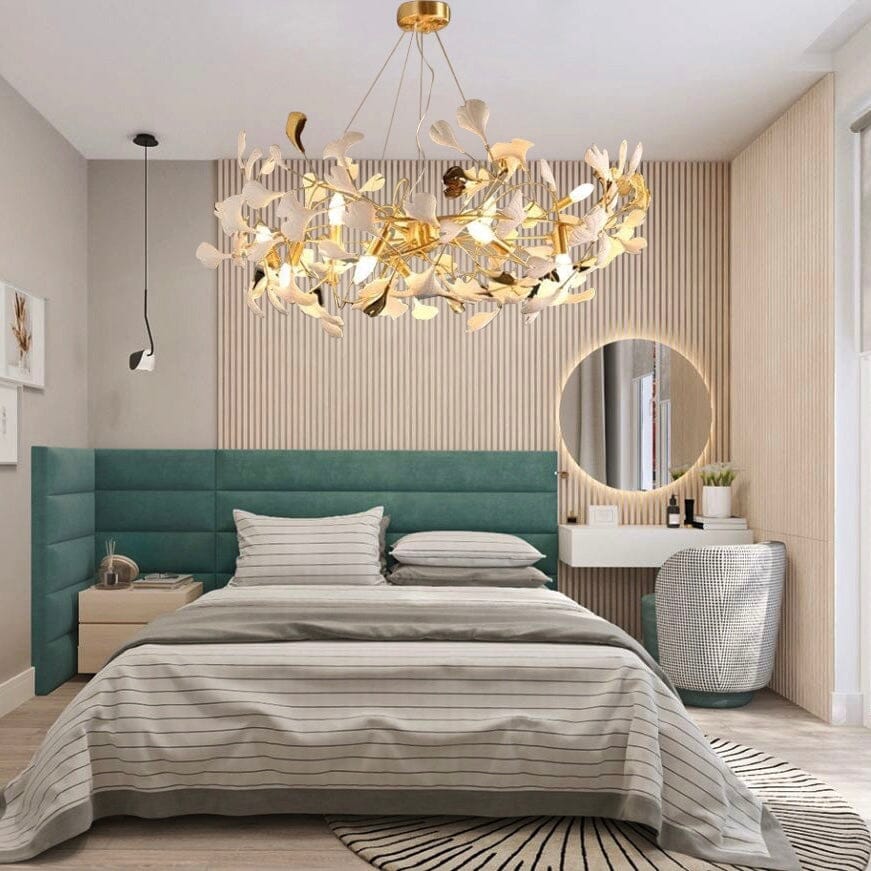 Lampadario a petali di ceramica