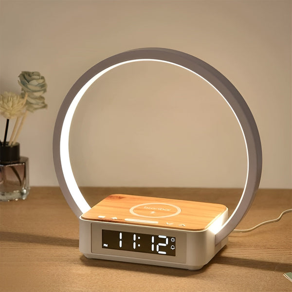 Lampada da notte design con caricatore e funzione di risveglio dolce - LumoRise