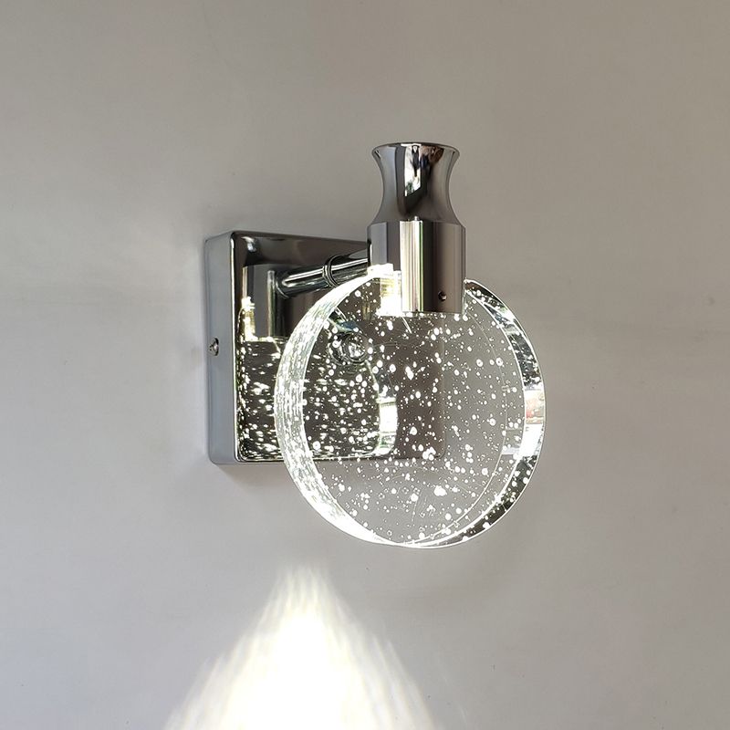 Lampada da parete rotonda di cristallo di lusso – Celestia