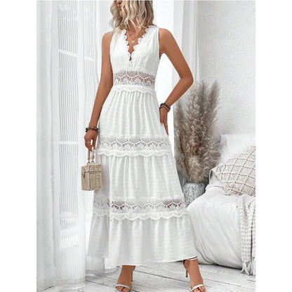 Robe Bohème Blanche – Dentelle & Légèreté