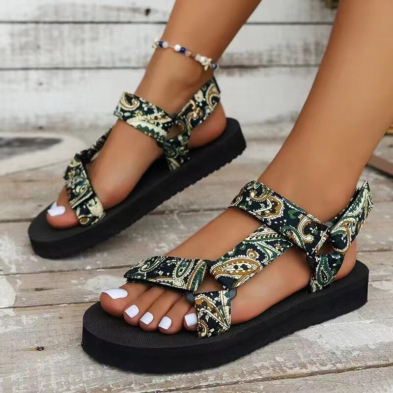 Sandales Bohèmes à Motifs – Confort & Style en Toute Liberté