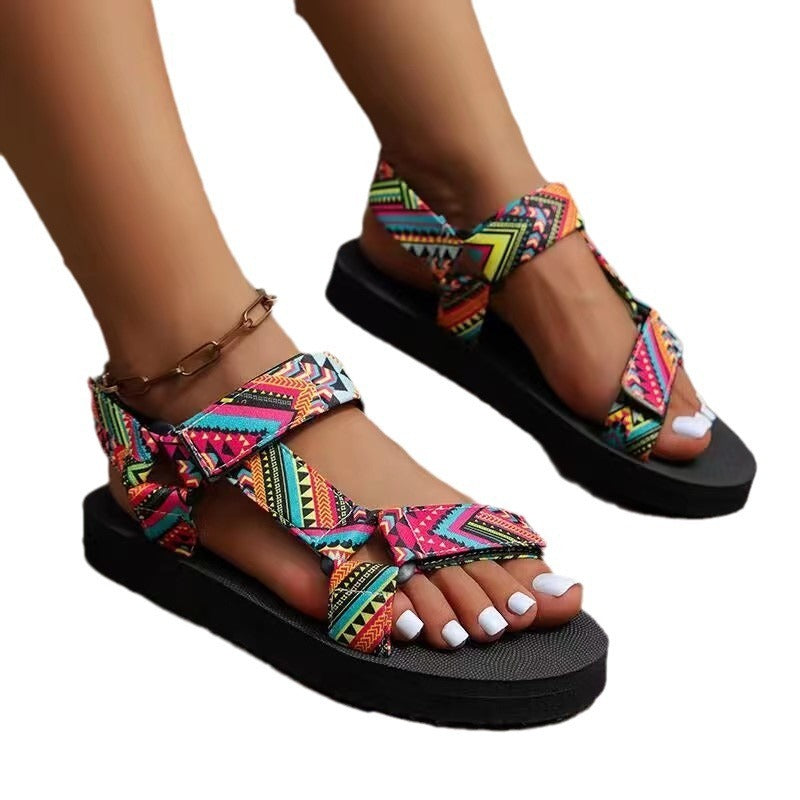 Sandales Bohèmes à Motifs – Confort & Style en Toute Liberté