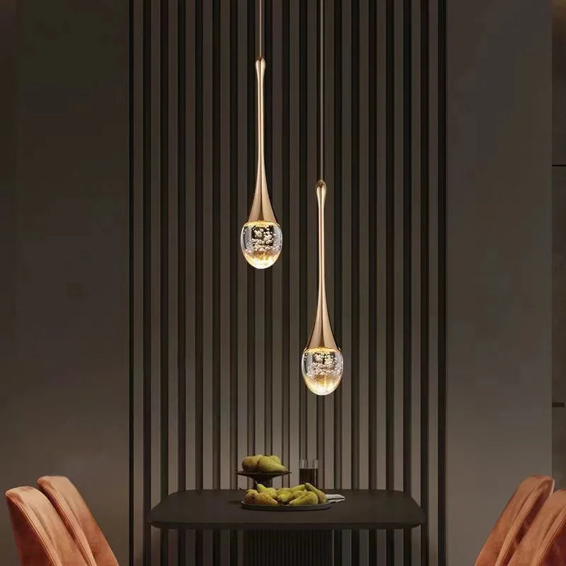 Lampada a sospensione in vetro con luce calda - Vetra