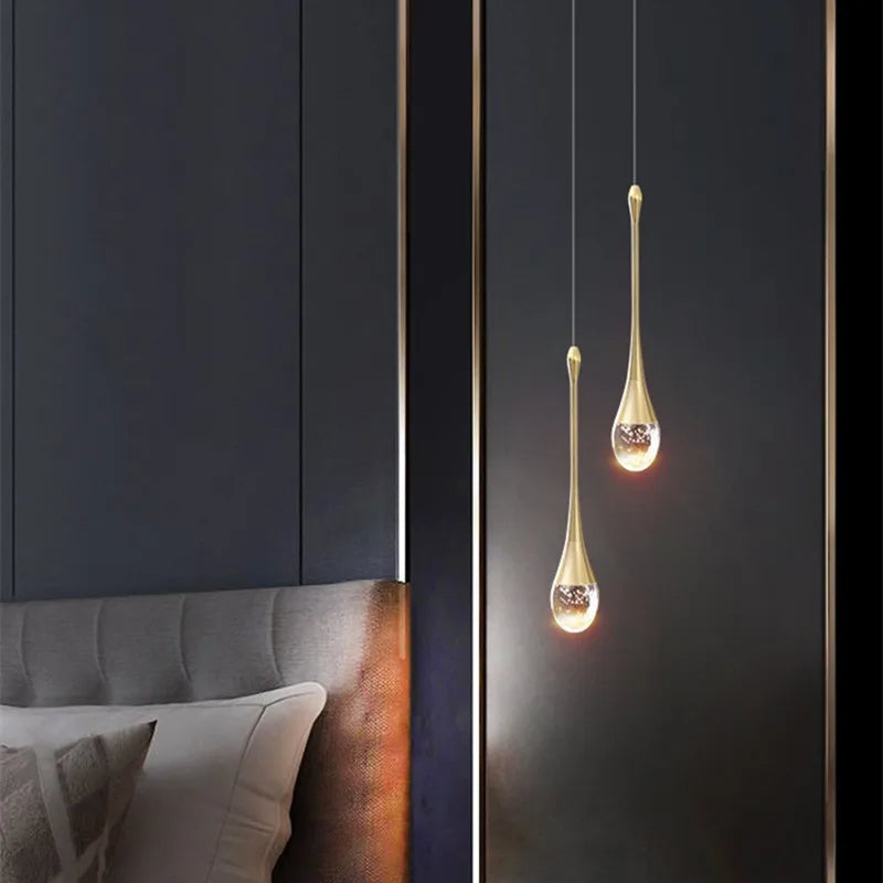 Lampada a sospensione in vetro con luce calda - Vetra