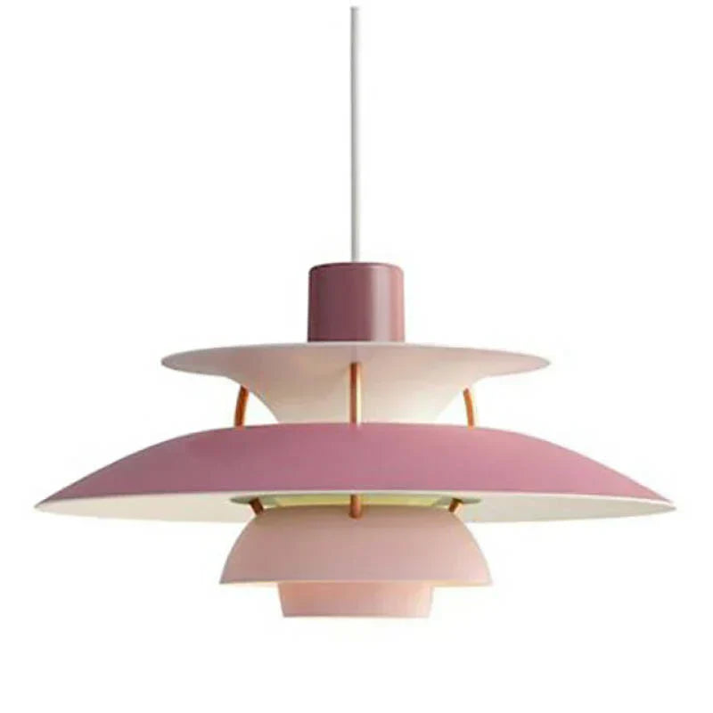 Morandi Modern LED hanging lamp with shade