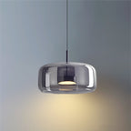 Hailie Retro LED Pendant Lights Gold Amber Metal Glass Bedroom lamp