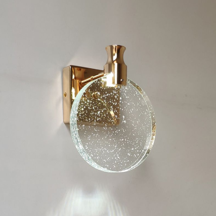 Lampada da parete rotonda di cristallo di lusso – Celestia