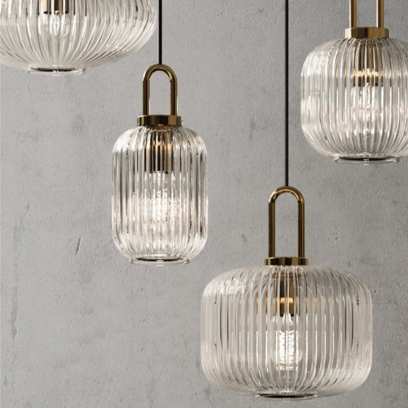 Marisol Vintage Glass Pendant Lights In Art Deco Style