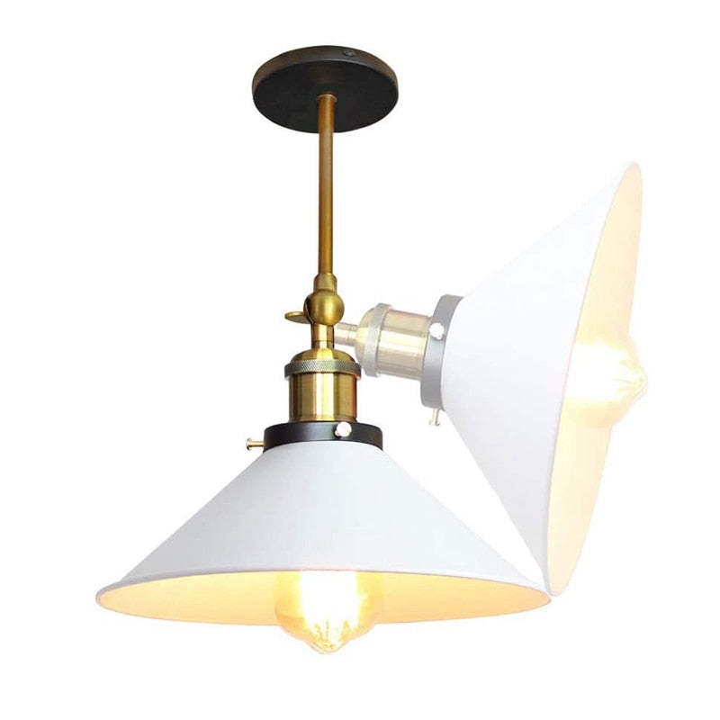 Vintage Industrial Wall Sconce in White