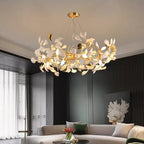 Lampadario a petali di ceramica