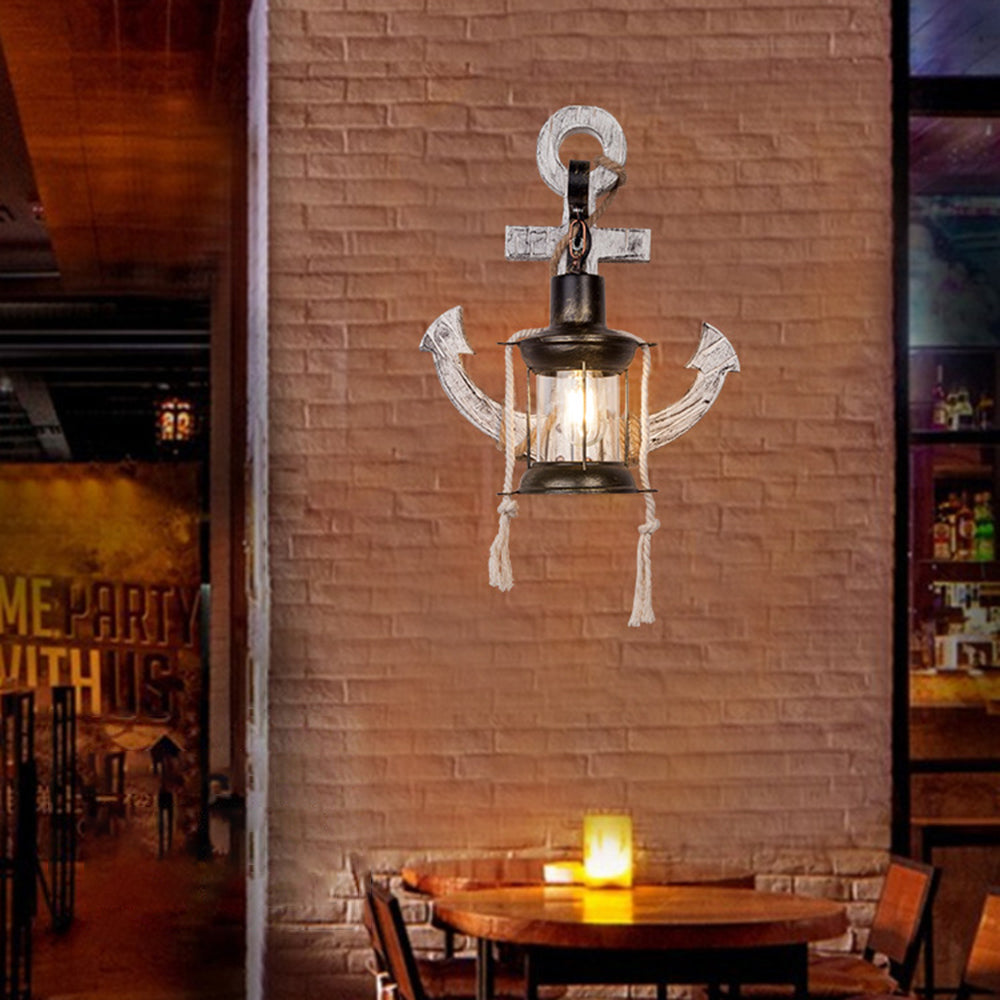Wooden Anchor LED Wall Lamp – Nautica