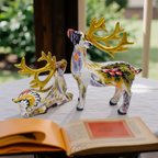 Vellina - Abstract Deer Sculpture - Decorative Table Sculpture in Resin
