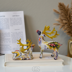 Vellina - Abstract Deer Sculpture - Decorative Table Sculpture in Resin