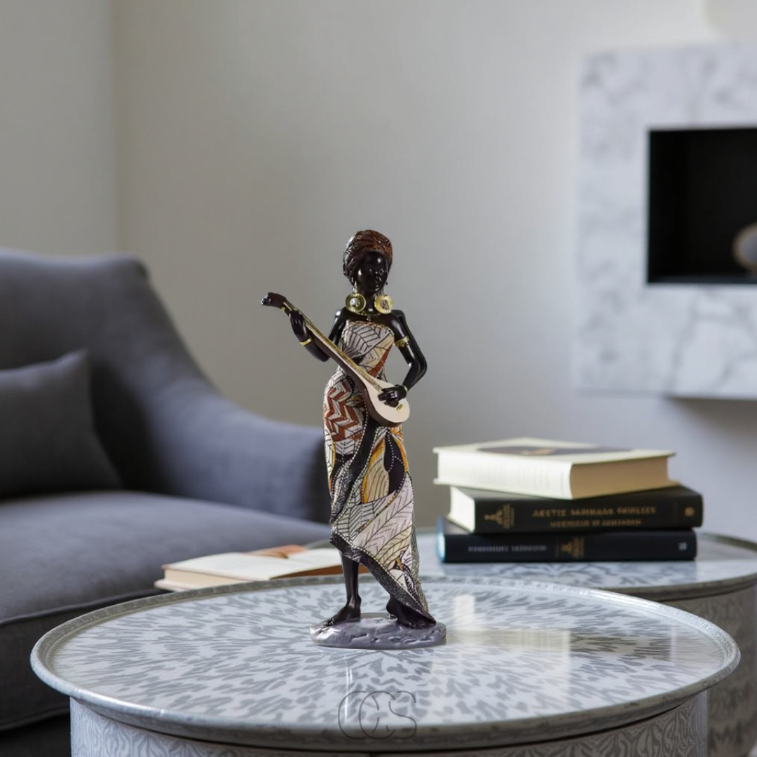 Vellina - African Musicians Statue Set - Decorative Sculptures