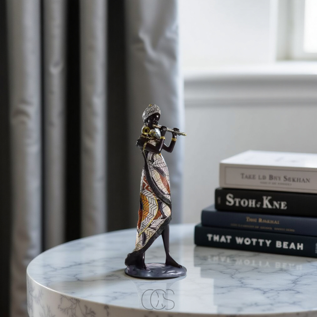 Vellina - African Musicians Statue Set - Decorative Sculptures