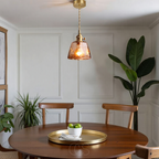 Vellina - Amber Glass Pendant Lamp – Warm Light & Stylish Design