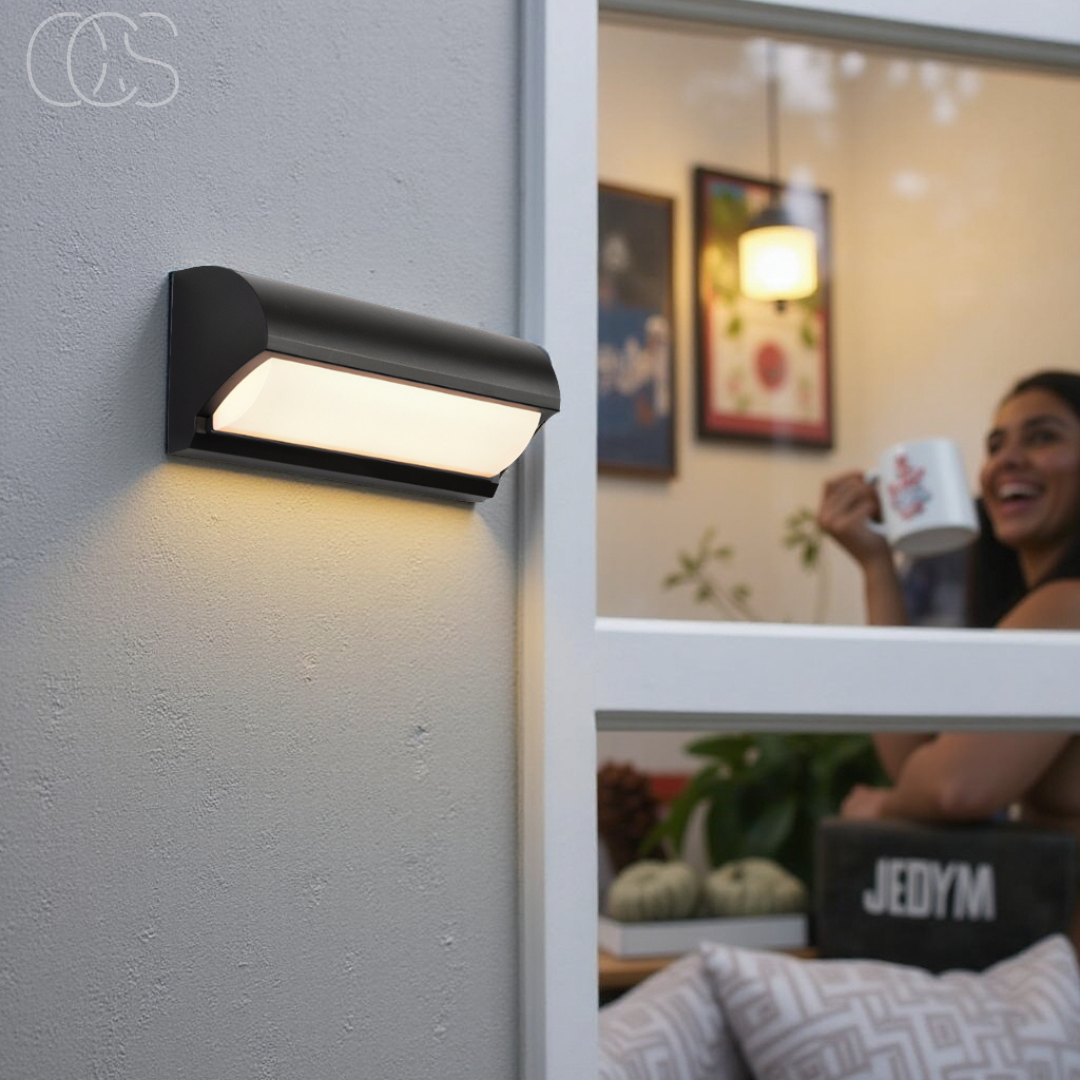Vellina - Black LED Outdoor Wall Light
