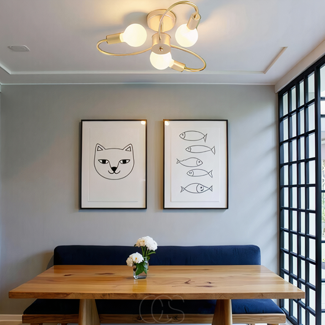 Vellina - Ceiling Lamp with 3 Braided Balls – Modern Design