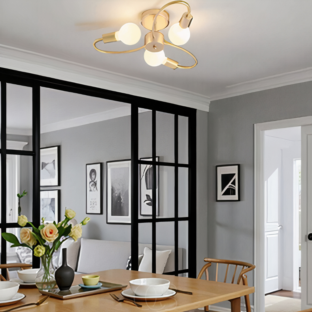 Vellina - Ceiling Lamp with 3 Braided Balls – Modern Design