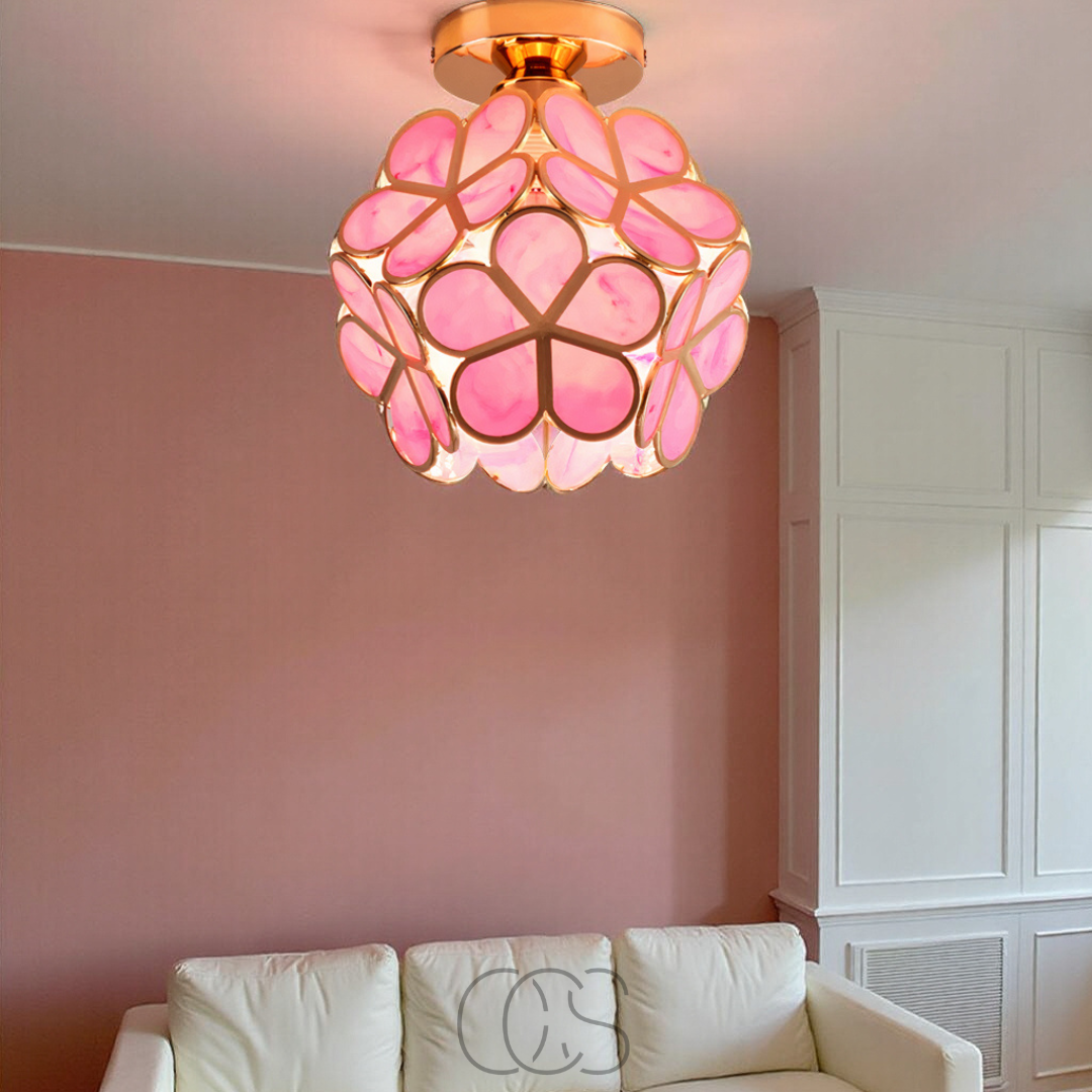 Vellina - Design flower ceiling lamp - Iron & Glass