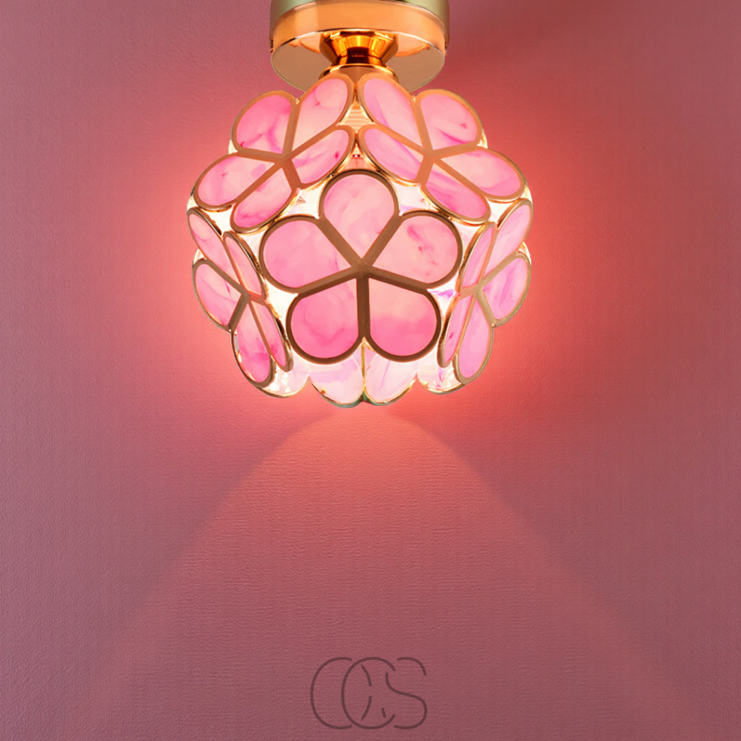 Vellina - Design flower ceiling lamp - Iron & Glass
