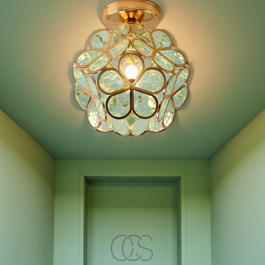 Vellina - Design flower ceiling lamp - Iron & Glass