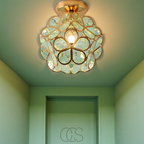 Vellina - Design flower ceiling lamp - Iron & Glass