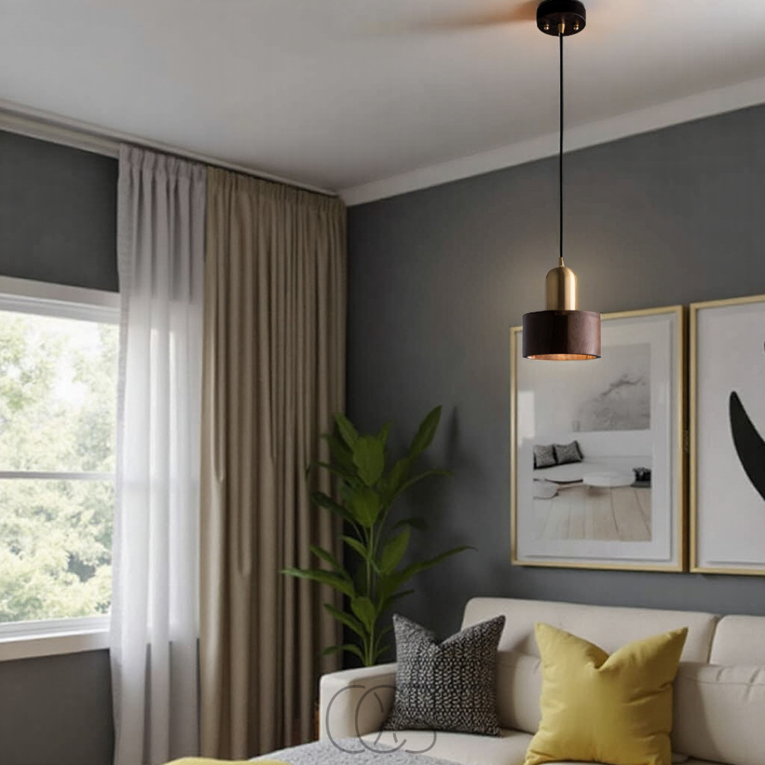 Vellina - Design pendant lamp with gold accent