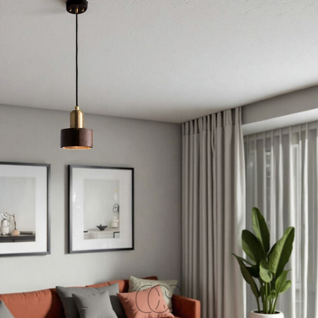 Vellina - Design pendant lamp with gold accent