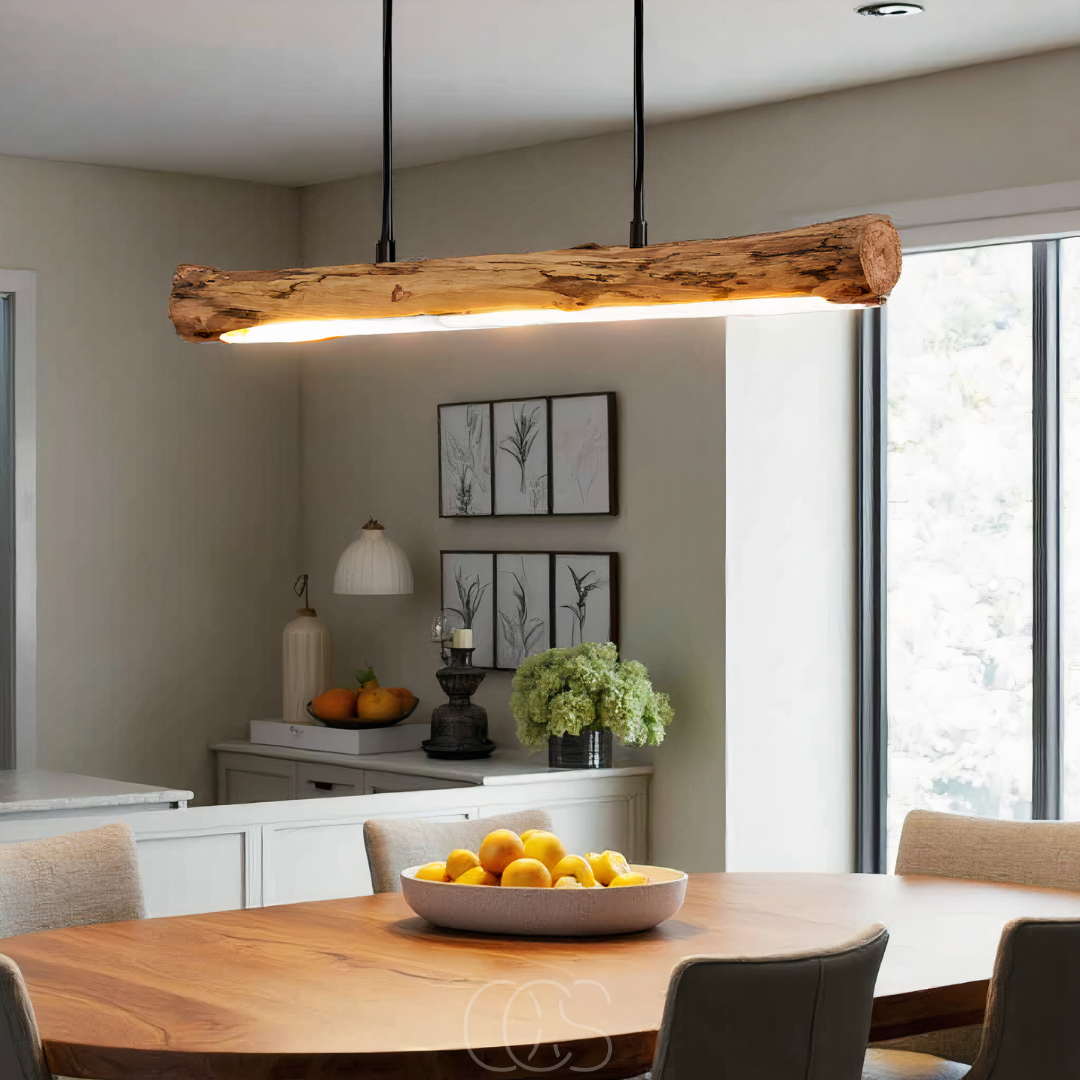 Vellina - Dimmable wooden pendant lamp