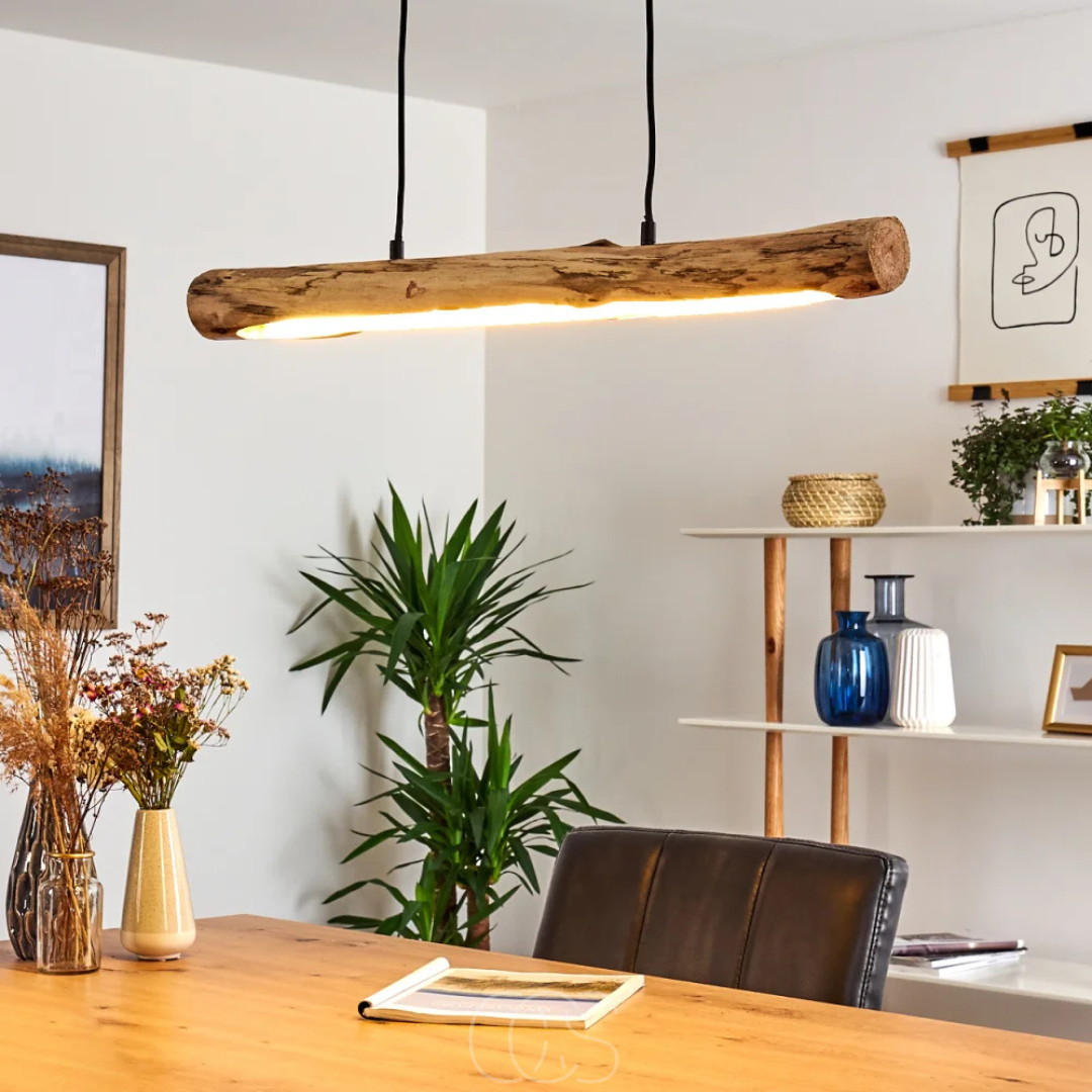 Vellina - Dimmable wooden pendant lamp