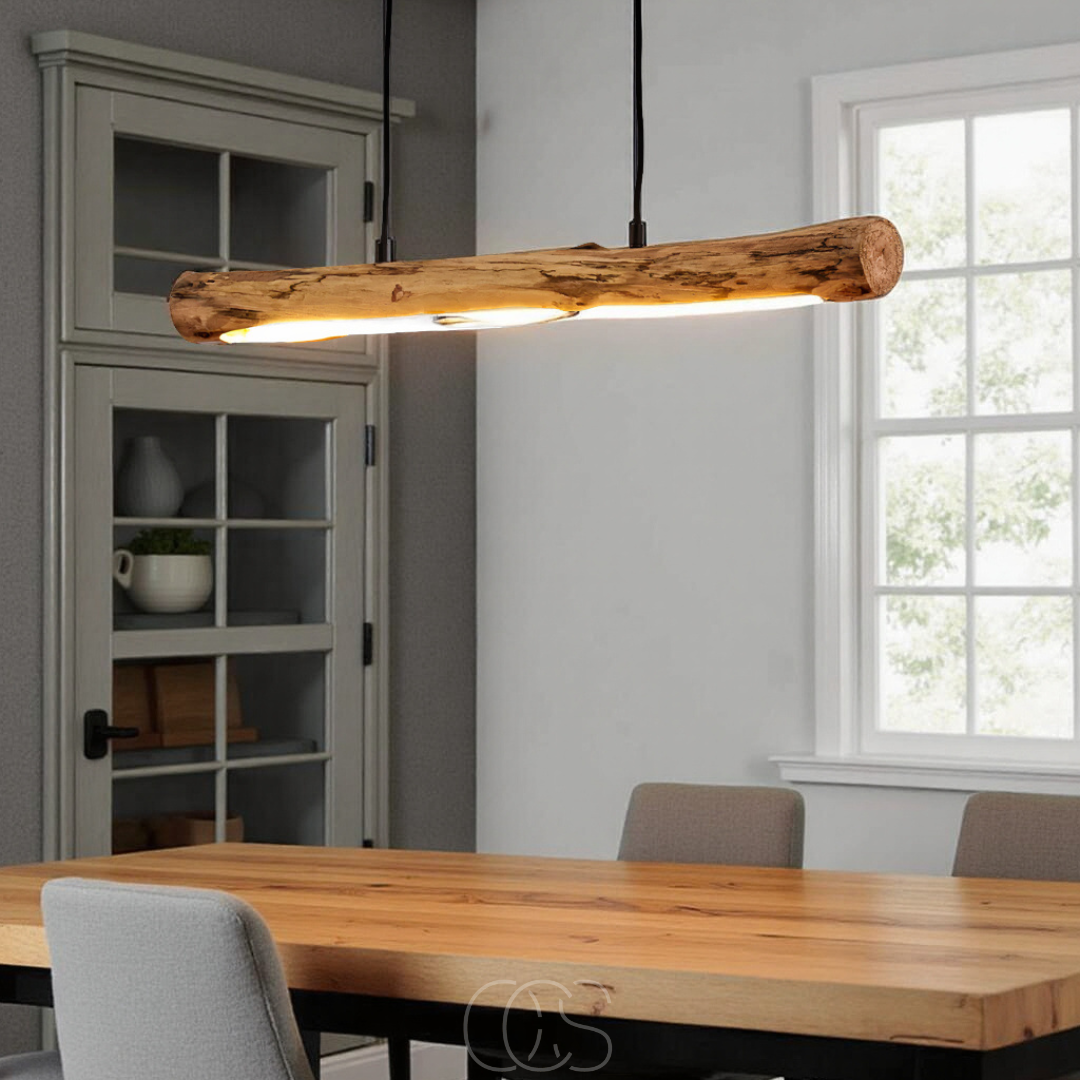 Vellina - Dimmable wooden pendant lamp