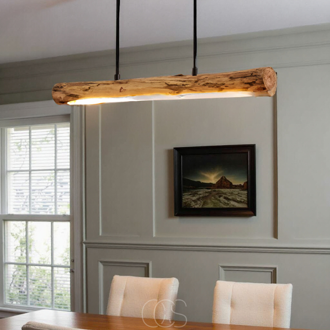 Vellina - Dimmable wooden pendant lamp