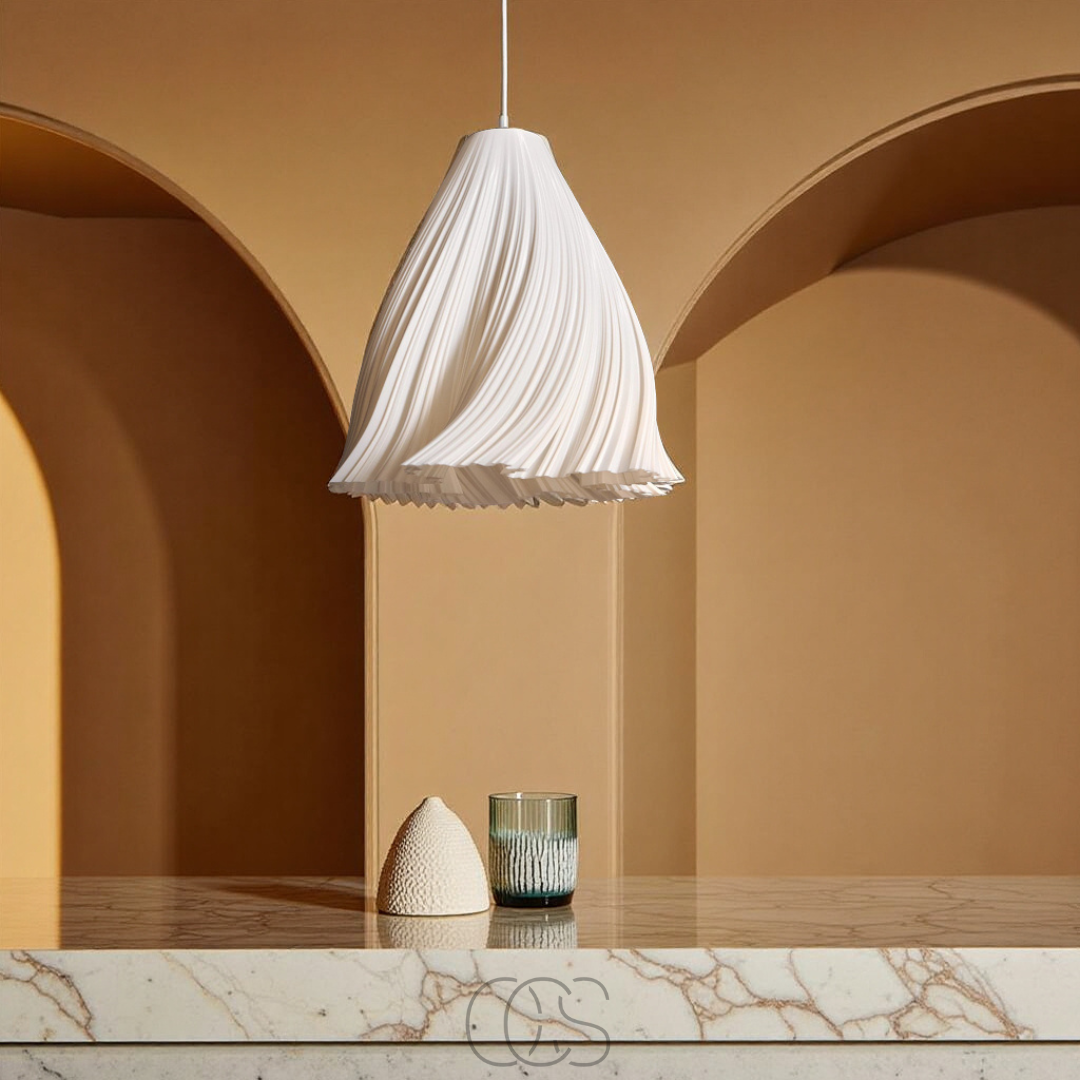 Vellina - Fanning Fabric Ceiling Lamp - Modern Textiles