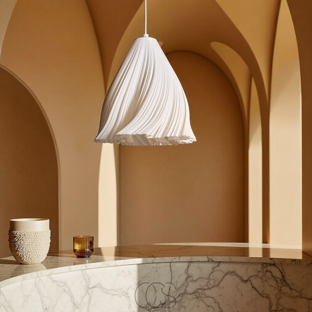 Vellina - Fanning Fabric Ceiling Lamp - Modern Textiles