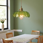 Vellina - Glass Flower Pendant Lamp - Vintage Design