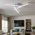 Vellina - LED Ceiling Lamp Triangular - Satin Nickel Design Lamp