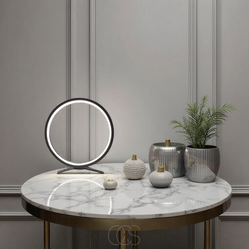 Vellina - LED Ring Table Lamp - Modern Minimalist Design