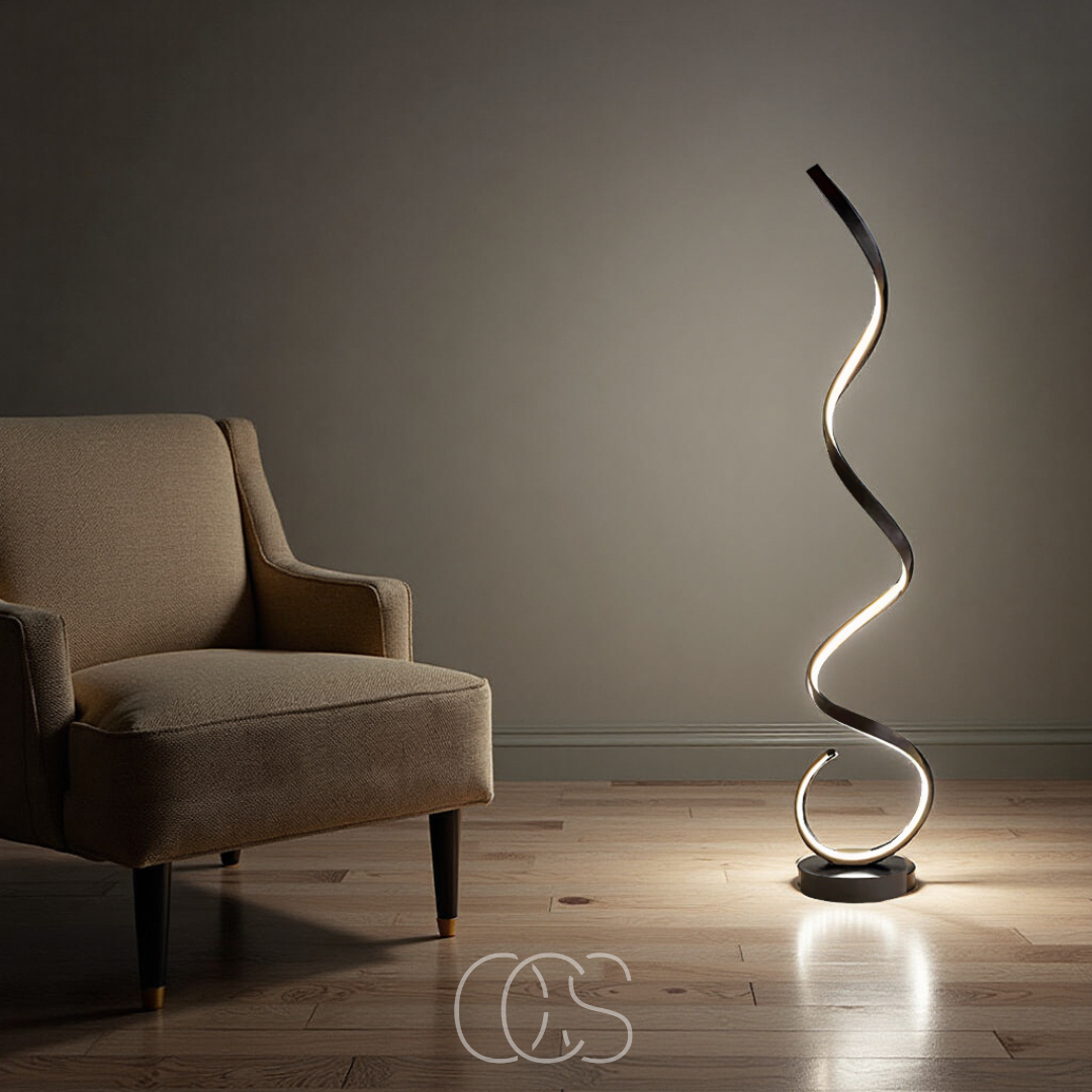 Vellina - LED Spiral Floor Lamp Dimmable