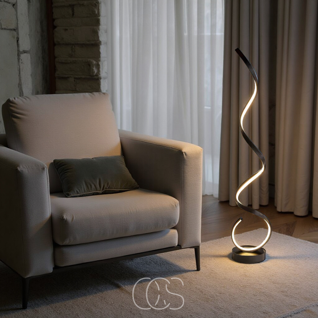 Vellina - LED Spiral Floor Lamp Dimmable