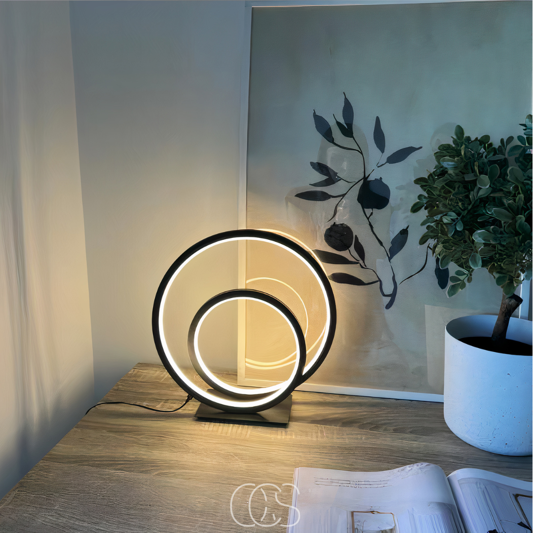 Vellina - LED Table Lamp Double Ring