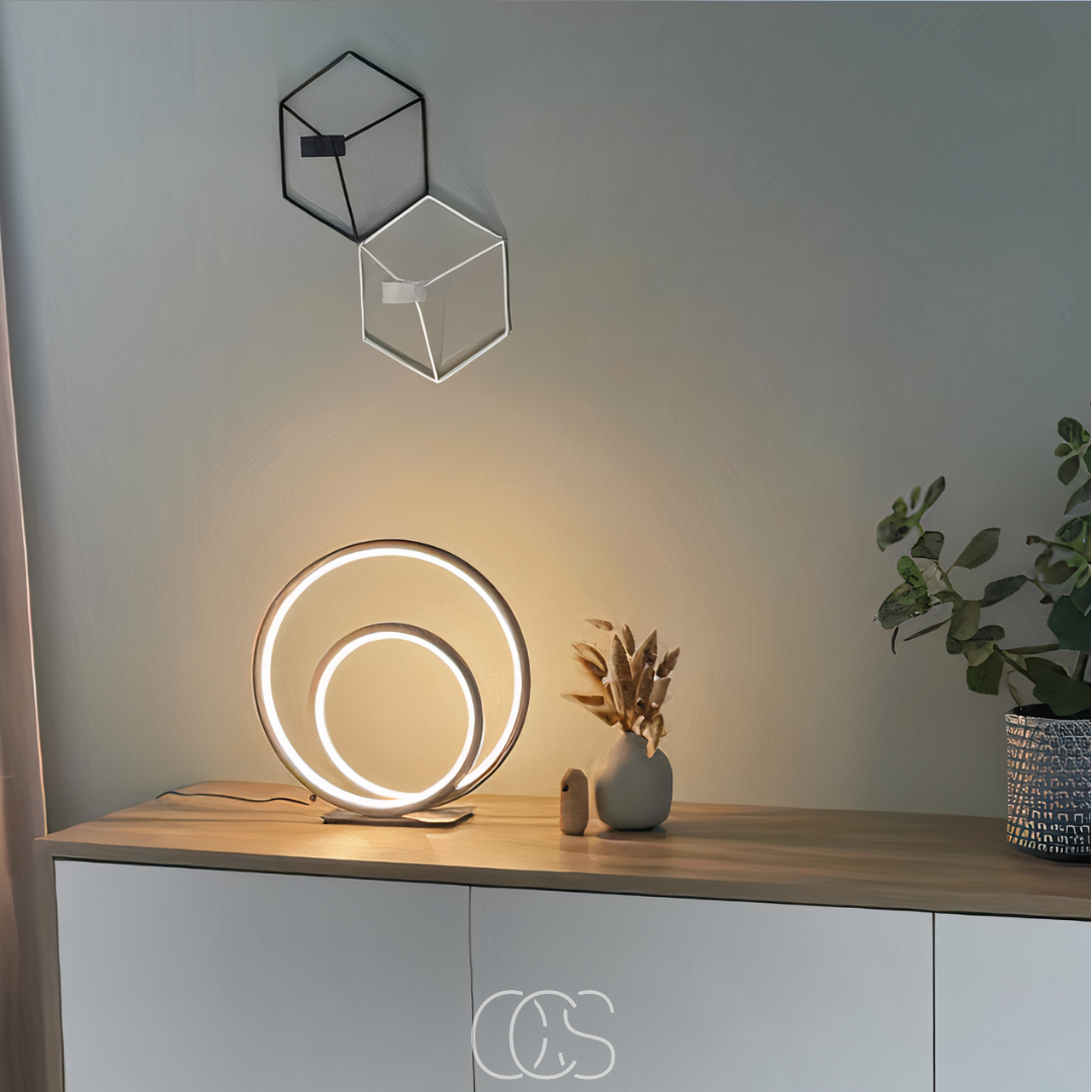 Vellina - LED Table Lamp Double Ring