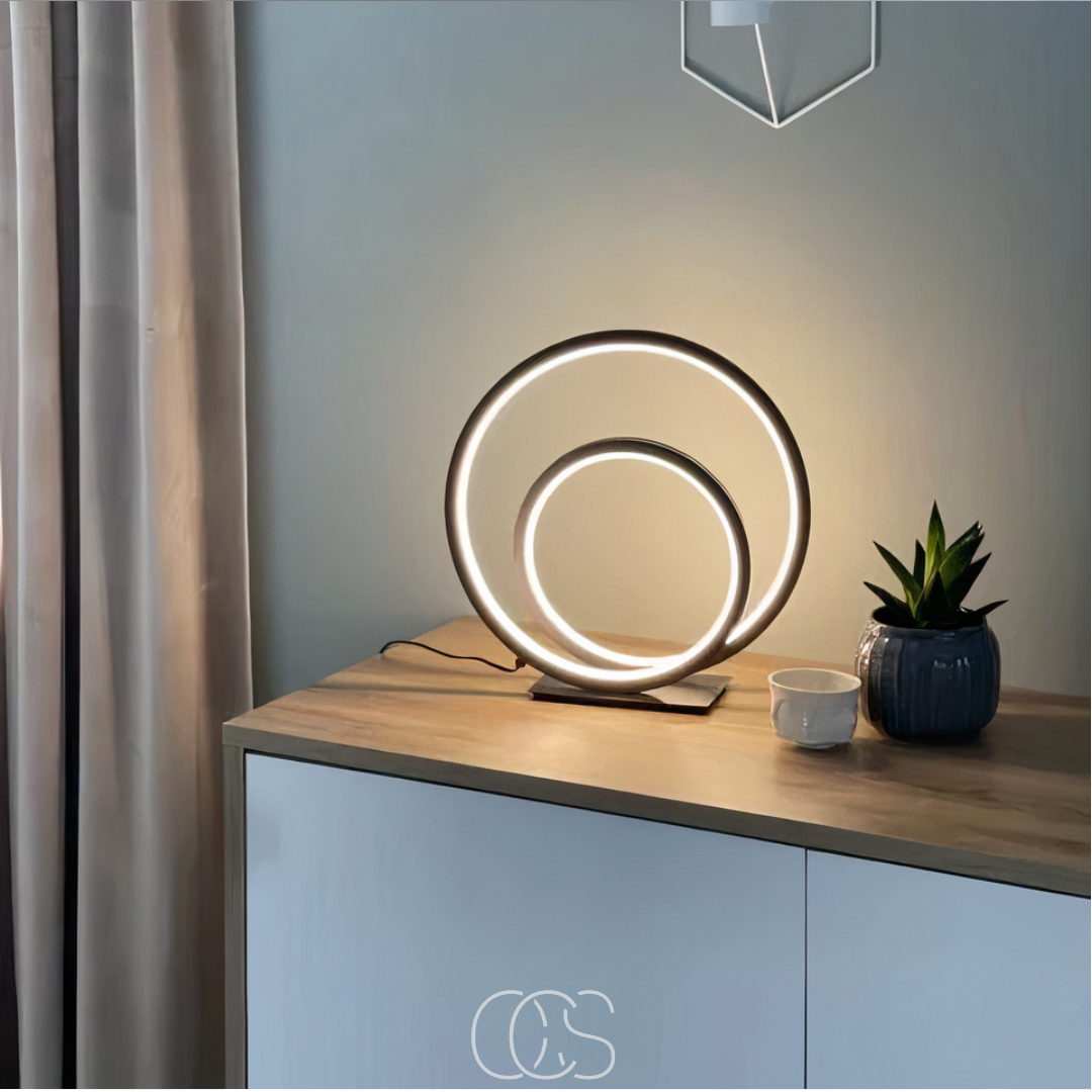 Vellina - LED Table Lamp Double Ring